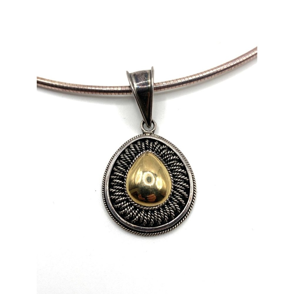 Bali Suarti MILOR ITALY Necklace 18K sterling Silver 925 pendant‎  Snake  18"